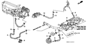 honda E__1510 ШЛАНГ ОХЛАЖДАЮЩЕЙ ЖИДКОСТИ (2.2L)