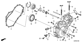 honda ATM1300 L. SIDE COVER (-