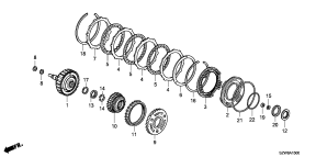 honda ATM1500 FORWARD CLUTCH (-