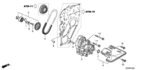 honda ATM1820 МАСЛЯНЫЙ НАСОС (-