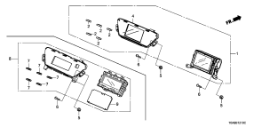 honda B__1210 CENTER DISPLAY (LH)
