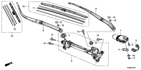 honda B__1400 FRONT WINDSHIELD WIPER (LH )