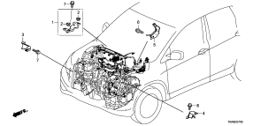 honda E__0705 ENGINE WIRE HARNESS STAY (2.4L) (2)
