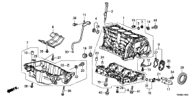 honda E__1402 БЛОК ЦИЛИНДРОВ/ МАСЛЯНЫЙ КАРТЕР (2. 4L) (2)