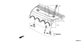 honda E__0315 КОЖУХ ДВИГАТЕЛЯ (2.4L) (1)