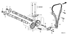 honda E__1101 РАСПРЕДЕЛИТЕЛЬНЫЙ ВАЛ/ CAM CHAIN (2.4L) (1)