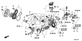 honda E__1500 ВОДЯНОЙ НАСОС (2.0L)