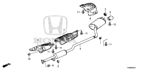 honda B__0220 EXHAUST SILENCER (L4)