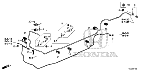 honda B__0400 ТРУБКА ТОПЛИВНАЯ (L4)