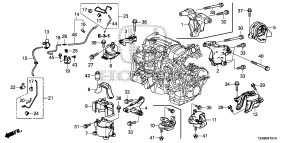 honda B__4701 ENGINE MOUNTS (2.4L)