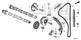 honda E__1100 РАСПРЕДЕЛИТЕЛЬНЫЙ ВАЛ/ CAM CHAIN