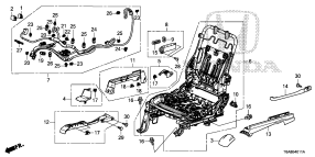 honda B__4011 FRONT SEAT COMPONENTS (R.) (FULL POWER SEAT)