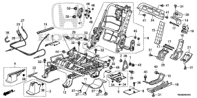 honda B__4040 MIDDLE SEAT COMPONENTS (R. ) (BENCH SEAT)