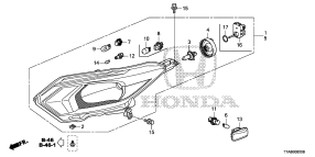 honda B__0800 ФАРА (HALOGEN)