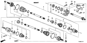 honda B__2101 FRONT DRIVESHAFT/ HALF SHA FT (2.4L)