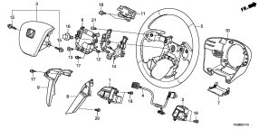 honda B__3110 РУЛЕВОЕ КОЛЕСО (SRS)