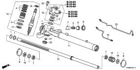 honda B__3321 P.S. GEAR BOX COMPONENTS (RH)