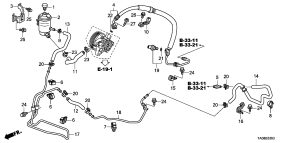 honda B__3363 P.S. LINES (RH) (2.4L)