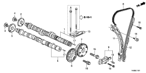 honda E__1101 РАСПРЕДЕЛИТЕЛЬНЫЙ ВАЛ/ CAM CHAIN (2.4L)