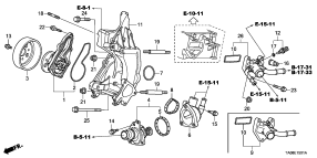 honda E__1501 ВОДЯНОЙ НАСОС (2.4L)