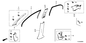 honda B__3900 PILLAR GARNISH