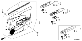 honda B__3910 FRONT DOOR LINING