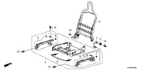 honda B__4010 FRONT SEAT COMPONENTS (DRI VER SIDE)