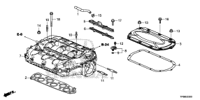 honda E__0300 ВПУСКНОЙ КОЛЛЕКТОР/ВЫПУСКНОЙ ГАЗОПРОВОД