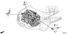 honda E__0705 ENGINE WIRE HARNESS STAY