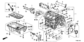 honda E__1400 БЛОК ЦИЛИНДРОВ/ МАСЛЯНЫЙ КАРТЕР