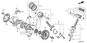 honda E__1600 КОЛЕНЧАТЫЙ ВАЛ/ ПОРШЕНЬ