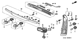 honda B__0900 TAILLIGHT/LICENSE LIGHT (-