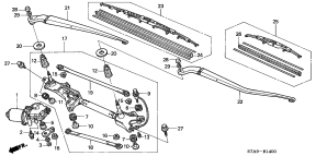 honda B__1400 FRONT WINDSHIELD WIPER