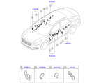 hyundai 9191611 электропроводка двери