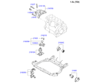 hyundai 2021614 Подвеска двигателя и коробки передач (04/04)