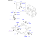 hyundai 2021613 Подвеска двигателя и коробки передач (03/03)
