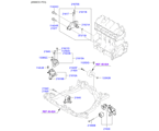 hyundai 2021612 Подвеска двигателя и коробки передач (02/03)