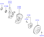 hyundai 5051711 Ступица переднего колеса