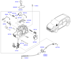 hyundai 4343911 SHIFT LEVER CONTROL (ATM)