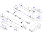 hyundai 4349611 DRIVE SHAFT (REAR)