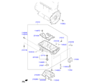 hyundai 20215B12 BELT COVER & OIL PAN (02/02)