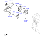 hyundai 25251B11 COOLANT PUMP