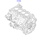 hyundai 20202A21 Короткоходный двигатель в сборе