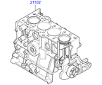 hyundai 2020211 Короткоходный двигатель в сборе