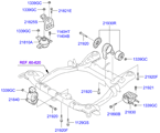 hyundai 20216C11 Подвеска двигателя и коробки передач