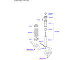 hyundai 5455311 Амортизатор и пружина задней подвески (01/02)