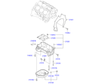 hyundai 20215A12 Крышка ременного привода и масляный картер (02/02)