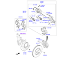 hyundai 5858111 Тормозной механизм переднего колеса