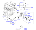 hyundai 25255A11 Шланг и трубопровод  охлаждающей жидкости (01/02)