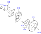 hyundai 5051711 Ступица переднего колеса